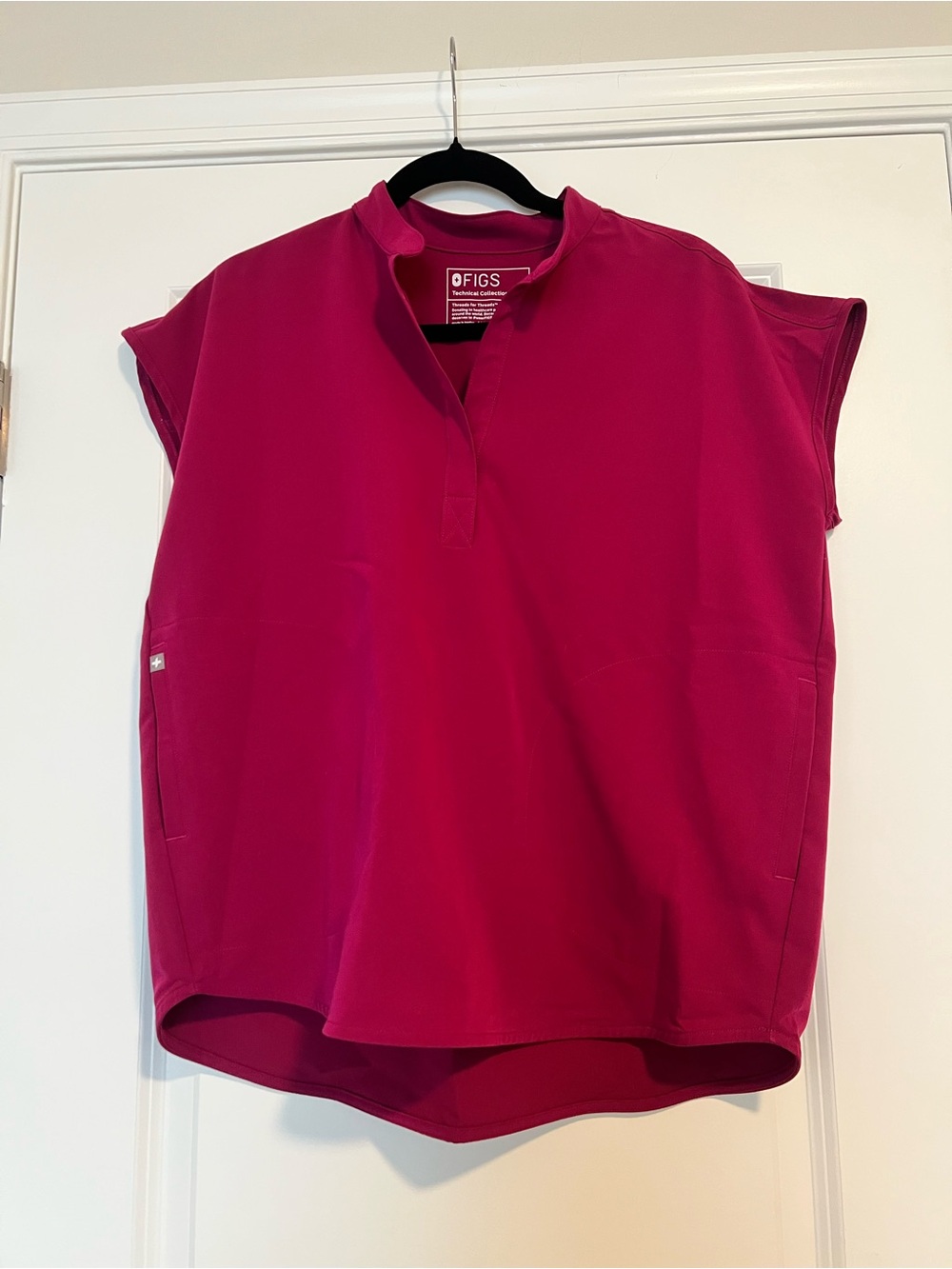 Figs Dark Magenta Rafaela Oversized Scrub Top